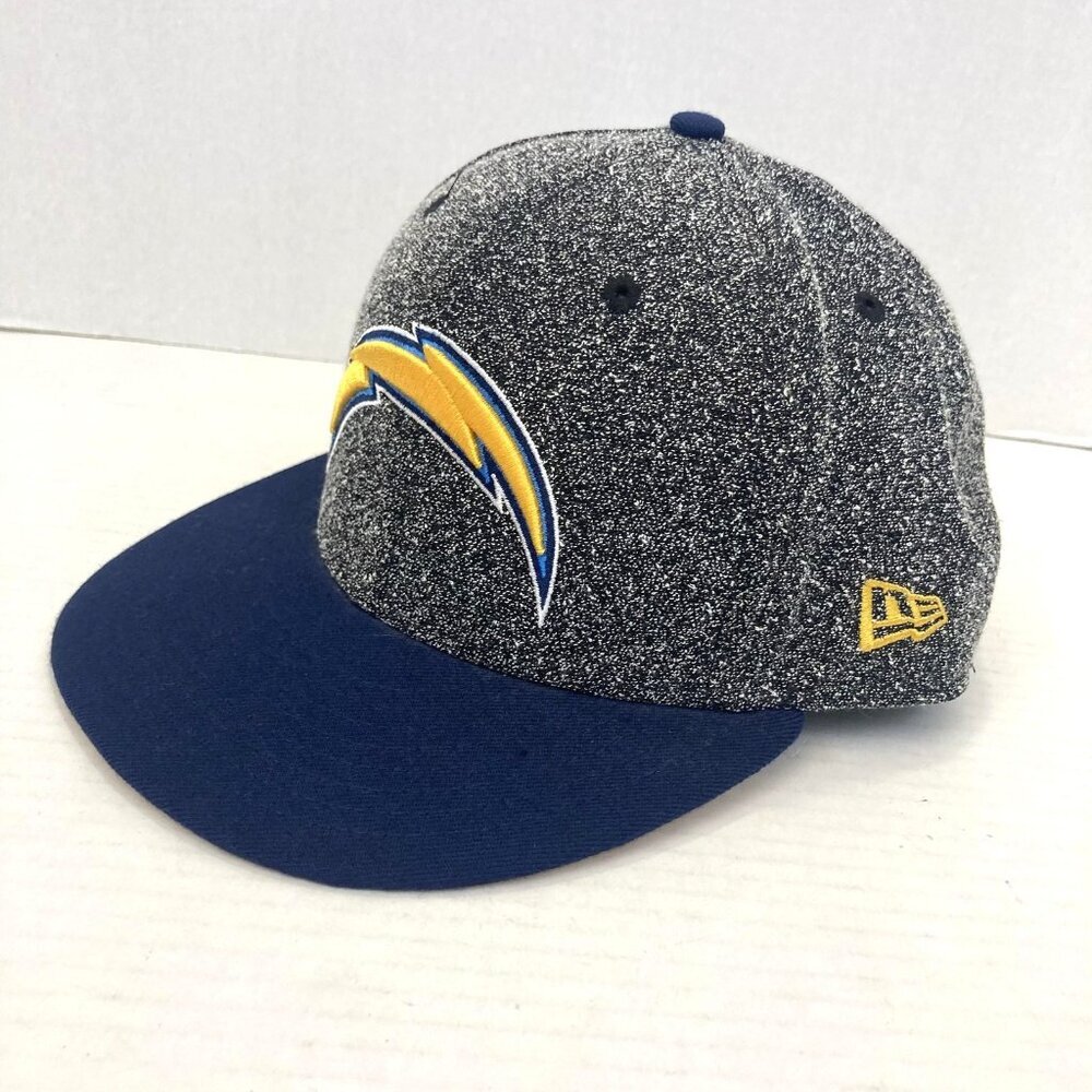 Los Angeles Chargers Hat Cap Fitted Mens 7 1/2 Navy‎ Gray NFL Football New Era